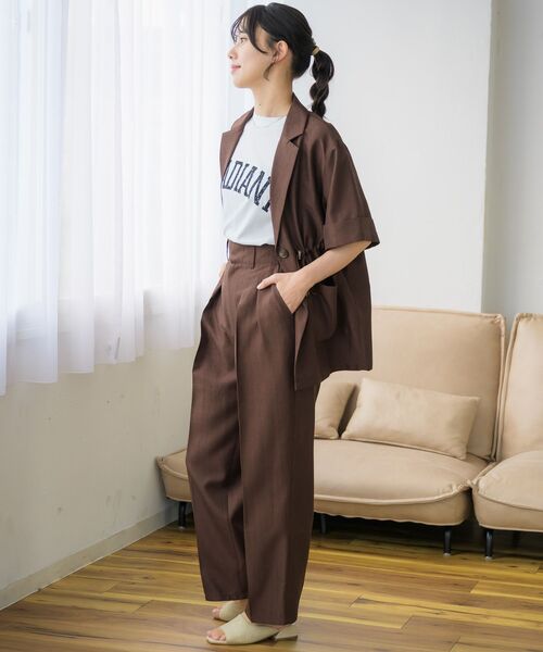 RETRO GIRL(レトロガール)の「麻ライクラフパンツ(その他パンツ・レディース・ブラウン/ブラック/ライトグレー・FREE)」の15枚目の写真