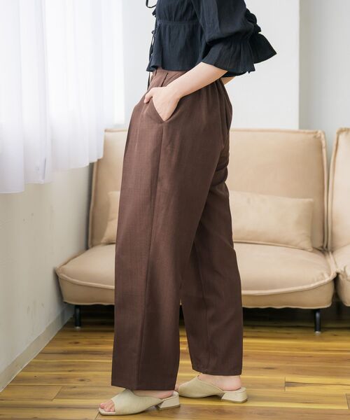 RETRO GIRL(レトロガール)の「麻ライクラフパンツ(その他パンツ・レディース・ブラウン/ブラック/ライトグレー・FREE)」の10枚目の写真