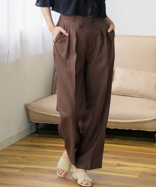 RETRO GIRL(レトロガール)の「麻ライクラフパンツ(その他パンツ・レディース・ブラウン/ブラック/ライトグレー・FREE)」の3枚目の写真