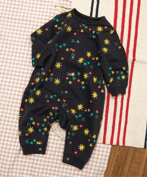 BREEZE(ブリーズ)の「総柄カバーオール マイファーストブリーズ(ロンパース・キッズ・ブラック/アイボリー/キャメル/ピンク/ターコイズブルー/その他3/ラベンダー/ミント/その他2/オレンジ・70/60/80)」の2枚目の写真