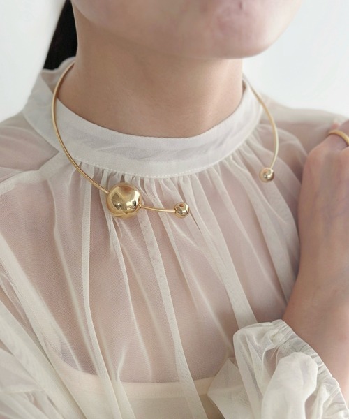 sowang（ソワン）の「メタルボールチョーカーネックレス ネックカフ-metal ball choker necklace-（チョーカー・レディース・シルバー/ゴールド・FREE）」の10枚目の写真