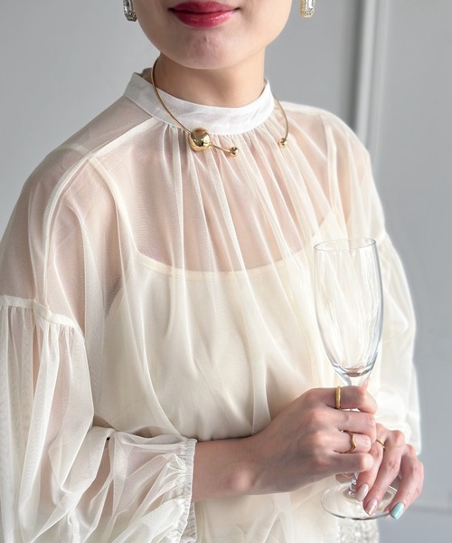 sowang（ソワン）の「メタルボールチョーカーネックレス ネックカフ-metal ball choker necklace-（チョーカー・レディース・シルバー/ゴールド・FREE）」の13枚目の写真