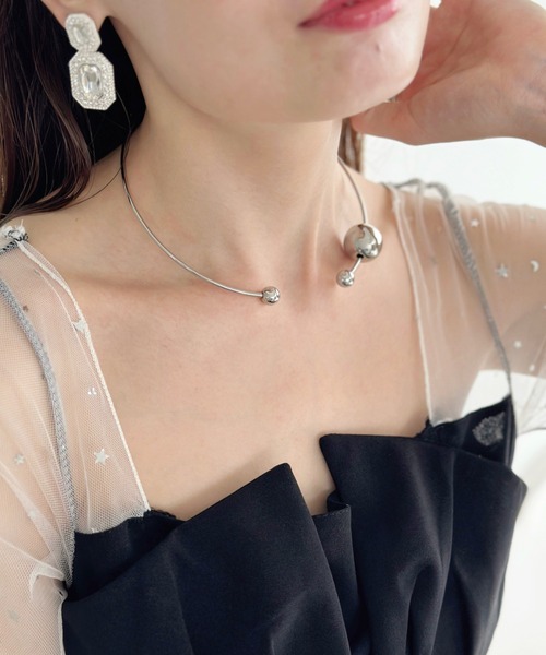 sowang（ソワン）の「メタルボールチョーカーネックレス ネックカフ-metal ball choker necklace-（チョーカー・レディース・シルバー/ゴールド・FREE）」の6枚目の写真
