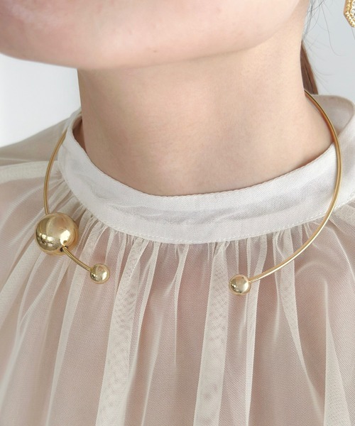 sowang（ソワン）の「メタルボールチョーカーネックレス ネックカフ-metal ball choker necklace-（チョーカー・レディース・シルバー/ゴールド・FREE）」の15枚目の写真