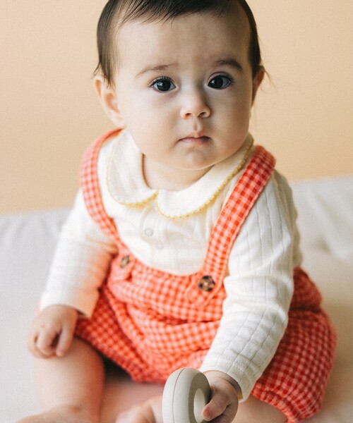 こども ビームス（コドモビームス）の「ベビー チェック キルト サスペンダー付 ブルマ 2024（70～80cm）（その他パンツ・キッズ・レッド/ネイビー・80/70）」の3枚目の写真