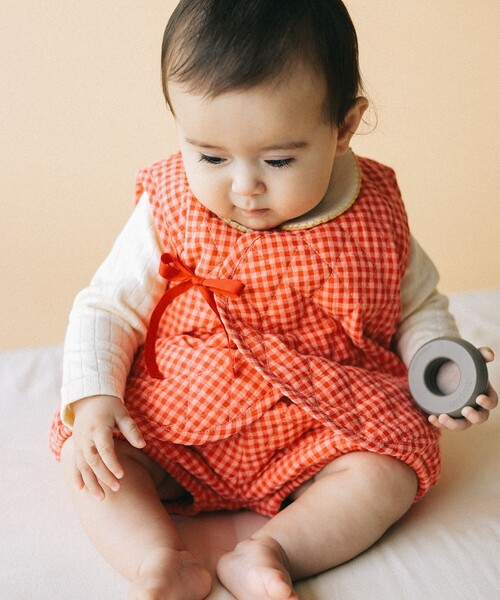 こども ビームス（コドモビームス）の「ベビー チェック キルト サスペンダー付 ブルマ 2024（70～80cm）（その他パンツ・キッズ・レッド/ネイビー・80/70）」の7枚目の写真