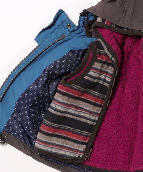 RUGGEDWORKS（ラゲッドワークス）の「裏ボアベスト付き　３WAYブルゾン（ブルゾン・キッズ・ライトブルー/ダークグレー/キャメル・80ｃｍ）」の7枚目の写真
