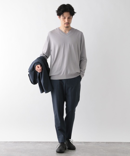 GLOBAL WORK（グローバルワーク）の「アンチピリングニット/Vネック/116342（ニット/セーター・メンズ・グレー/ブラック/ネイビー・SMALL/MEDIUM/LARGE/X-LARGE）」の12枚目の写真