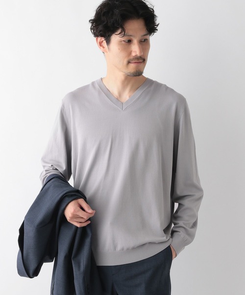 GLOBAL WORK（グローバルワーク）の「アンチピリングニット/Vネック/116342（ニット/セーター・メンズ・グレー/ブラック/ネイビー・SMALL/MEDIUM/LARGE/X-LARGE）」の14枚目の写真