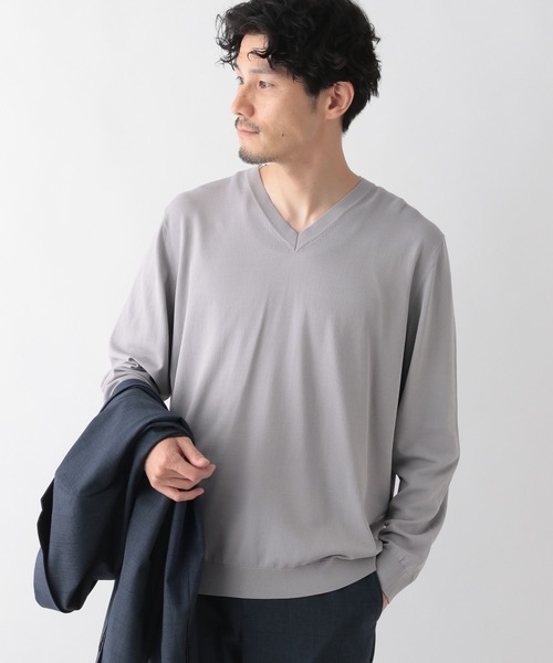 GLOBAL WORK（グローバルワーク）の「アンチピリングニット/Vネック/116342（ニット/セーター・メンズ・グレー/ブラック/ネイビー・SMALL/MEDIUM/LARGE/X-LARGE）」の15枚目の写真