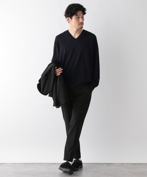 GLOBAL WORK（グローバルワーク）の「アンチピリングニット/Vネック/116342（ニット/セーター・メンズ・グレー/ブラック/ネイビー・SMALL/MEDIUM/LARGE/X-LARGE）」の16枚目の写真