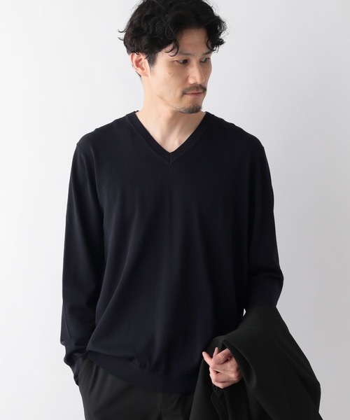 GLOBAL WORK（グローバルワーク）の「アンチピリングニット/Vネック/116342（ニット/セーター・メンズ・グレー/ブラック/ネイビー・SMALL/MEDIUM/LARGE/X-LARGE）」の18枚目の写真