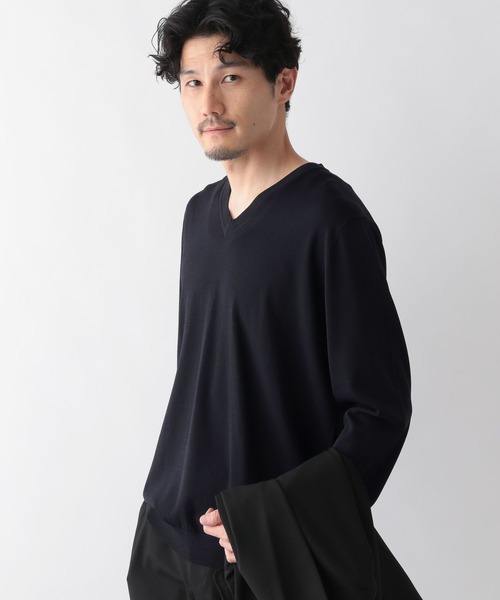 GLOBAL WORK（グローバルワーク）の「アンチピリングニット/Vネック/116342（ニット/セーター・メンズ・グレー/ブラック/ネイビー・SMALL/MEDIUM/LARGE/X-LARGE）」の19枚目の写真