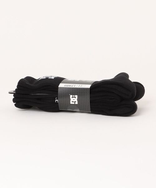 DC SHOES（ディーシーシューズ）の「SPP DC CREW 3PK BOY/DC3Pミドルソックス(靴下）（ソックス/靴下・メンズ・ブラック/その他/ホワイト・FREE）」の6枚目の写真
