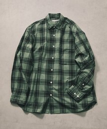 Firsthand | Re Firsthand design by IDEAS/リ ファーストハンド デザイン バイ イデアス REFH 草木染 レギュラーカラー タータンチェックシャツ(シャツ/ブラウス)