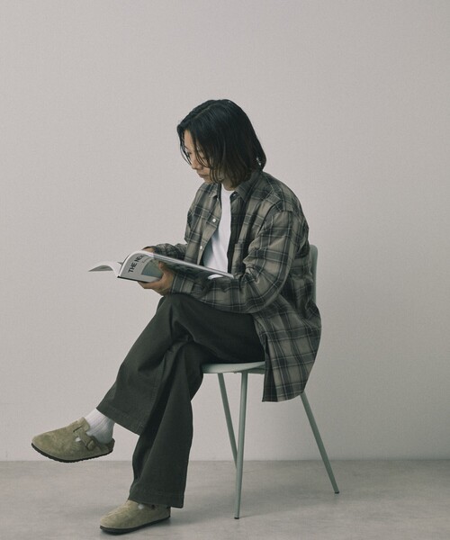 Firsthand（ファーストハンド）の「Re Firsthand design by IDEAS/リ ファーストハンド デザイン バイ イデアス REFH 草木染 レギュラーカラー タータンチェックシャツ（シャツ/ブラウス・メンズ・オリーブ/ブラウン・SMALL/MEDIUM/LARGE）」の8枚目の写真