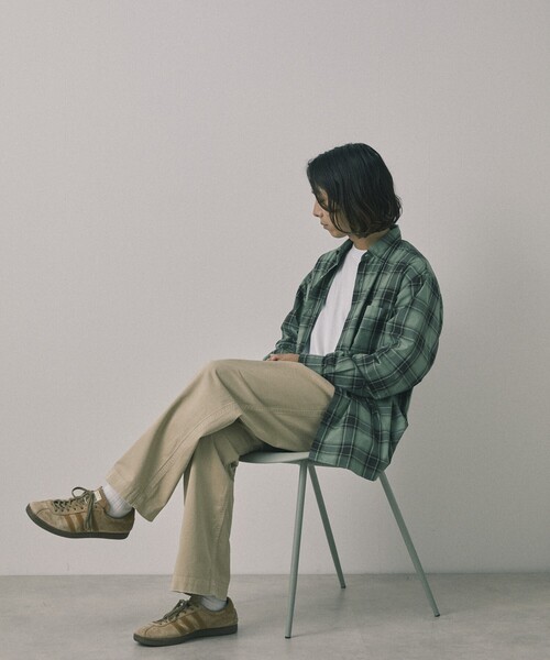 Firsthand（ファーストハンド）の「Re Firsthand design by IDEAS/リ ファーストハンド デザイン バイ イデアス REFH 草木染 レギュラーカラー タータンチェックシャツ（シャツ/ブラウス・メンズ・オリーブ/ブラウン・SMALL/MEDIUM/LARGE）」の4枚目の写真