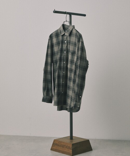 【セール】Re Firsthand design by IDEAS/リ ファーストハンド デザイン バイ イデアス REFH 草木染 レギュラーカラー タータンチェックシャツ（シャツ/ブラウス）｜Firsthand（ファーストハンド）