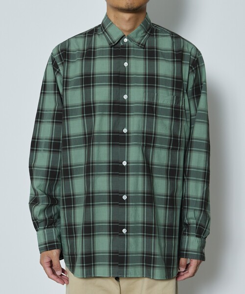 Firsthand（ファーストハンド）の「Re Firsthand design by IDEAS/リ ファーストハンド デザイン バイ イデアス REFH 草木染 レギュラーカラー タータンチェックシャツ（シャツ/ブラウス・メンズ・オリーブ/ブラウン・SMALL/MEDIUM/LARGE）」の10枚目の写真