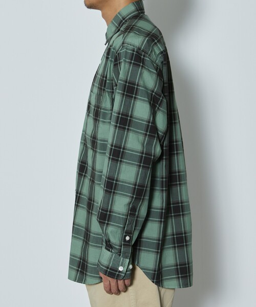 【セール】Re Firsthand design by IDEAS/リ ファーストハンド デザイン バイ イデアス REFH 草木染 レギュラーカラー タータンチェックシャツ（シャツ/ブラウス）｜Firsthand（ファーストハンド）