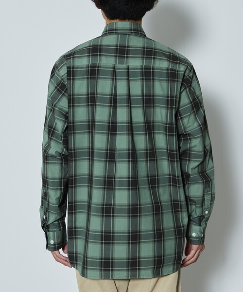 【セール】Re Firsthand design by IDEAS/リ ファーストハンド デザイン バイ イデアス REFH 草木染 レギュラーカラー タータンチェックシャツ（シャツ/ブラウス）｜Firsthand（ファーストハンド）