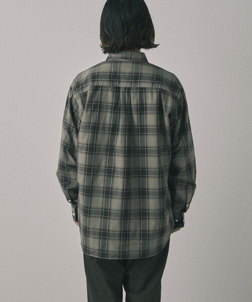 【セール】Re Firsthand design by IDEAS/リ ファーストハンド デザイン バイ イデアス REFH 草木染 レギュラーカラー タータンチェックシャツ（シャツ/ブラウス）｜Firsthand（ファーストハンド）