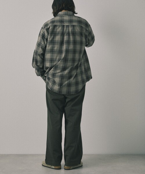 【セール】Re Firsthand design by IDEAS/リ ファーストハンド デザイン バイ イデアス REFH 草木染 レギュラーカラー タータンチェックシャツ（シャツ/ブラウス）｜Firsthand（ファーストハンド）