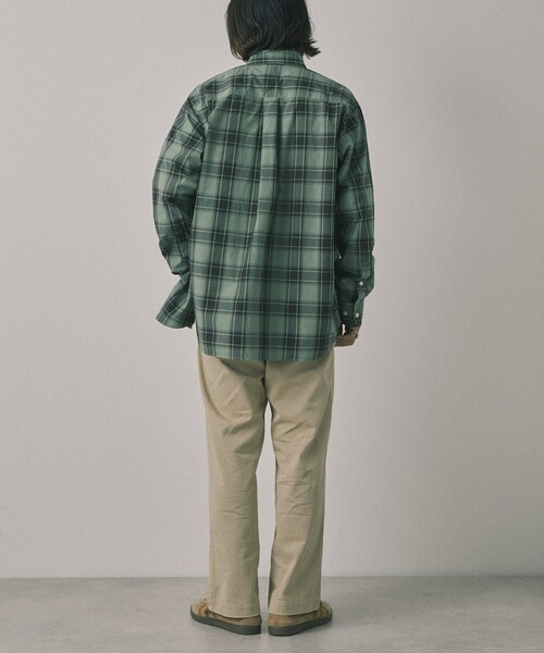 【セール】Re Firsthand design by IDEAS/リ ファーストハンド デザイン バイ イデアス REFH 草木染 レギュラーカラー タータンチェックシャツ（シャツ/ブラウス）｜Firsthand（ファーストハンド）