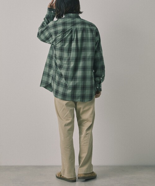 【セール】Re Firsthand design by IDEAS/リ ファーストハンド デザイン バイ イデアス REFH 草木染 レギュラーカラー タータンチェックシャツ（シャツ/ブラウス）｜Firsthand（ファーストハンド）