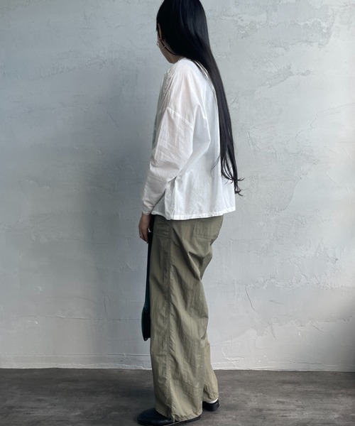 ミズイロインド レース刺繍 スタンドカラー ブラウス free mizuiroind（ミズイロインド）の「[mizuiro ind/ミズイロインド