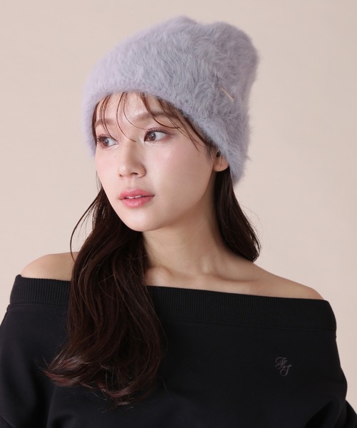 JILL by JILL STUART(ジルバイジルスチュアート)の「◇シャギーリブワッチ(ニットキャップ/ビーニー・レディース・グレー/ブラック・FREE)」の2枚目の写真