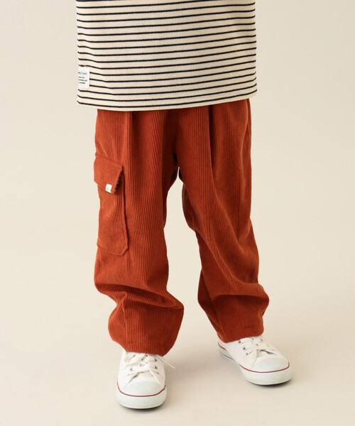 BEAMS mini（ビームスミニ）の「カーゴポケット コーデュロイパンツ 2024FW（90～150cm）（カーゴパンツ・キッズ・レッド系その他7/チャコールグレー・90/100/110/120/130/140/150）」の4枚目の写真