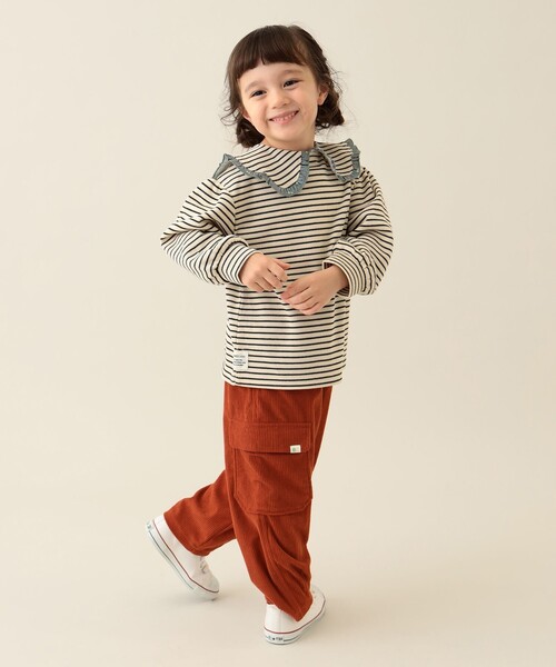 BEAMS mini（ビームスミニ）の「カーゴポケット コーデュロイパンツ 2024FW（90～150cm）（カーゴパンツ・キッズ・レッド系その他7/チャコールグレー・90/100/110/120/130/140/150）」の7枚目の写真