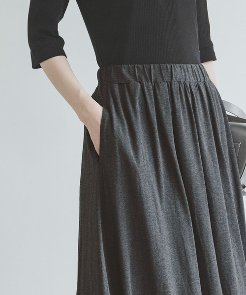 Noble（ノーブル）の「《WEB限定追加》【&】マキシ丈スカート（スカート・レディース・チャコールグレー/キャメル・FREE）」の9枚目の写真
