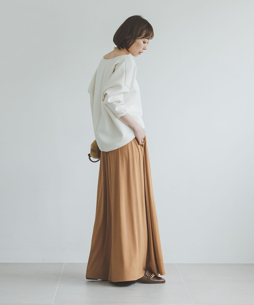 Noble（ノーブル）の「《WEB限定追加》【&】マキシ丈スカート（スカート・レディース・チャコールグレー/キャメル・FREE）」の16枚目の写真