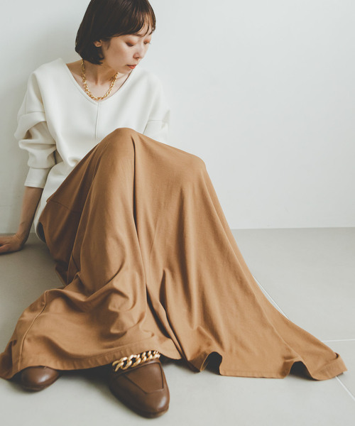 Noble（ノーブル）の「《WEB限定追加》【&】マキシ丈スカート（スカート・レディース・チャコールグレー/キャメル・FREE）」の18枚目の写真