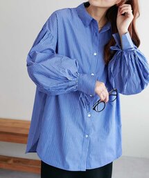 DISCOAT | ブロード袖口リボンシャツ(シャツ/ブラウス)