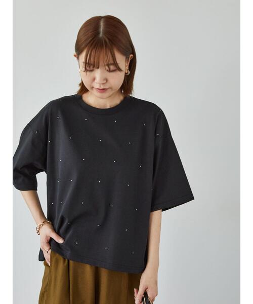 Lugnoncure(ルノンキュール)の「ホットフィット半袖トップス(Tシャツ/カットソー・レディース・ブラック/オフホワイト/グレー・F)」の14枚目の写真