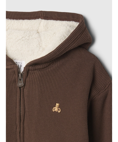 GAP（ギャップ）の「babyGap あったかサーマル ジップアップパーカー（パーカー・キッズ・ネイビー/グリーン/ブラウン・100cm/95cm/90cm/110cm/70cm/80ｃｍ/105cm）」の7枚目の写真
