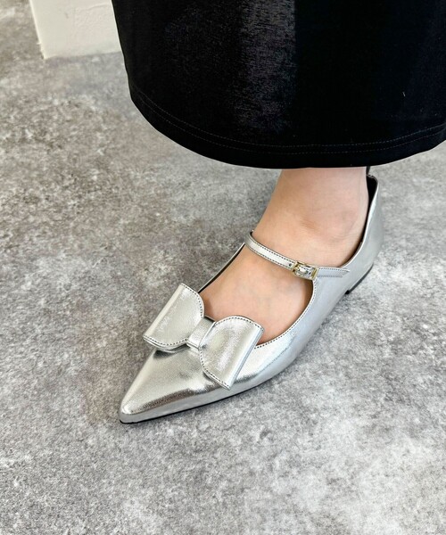 fredy emue（フレディエミュ）の「【JETEE/ ジュテ】リボンクリップメリージェーン（パンプス・レディース・シルバー/ブラック・24.5/23.5）」の8枚目の写真