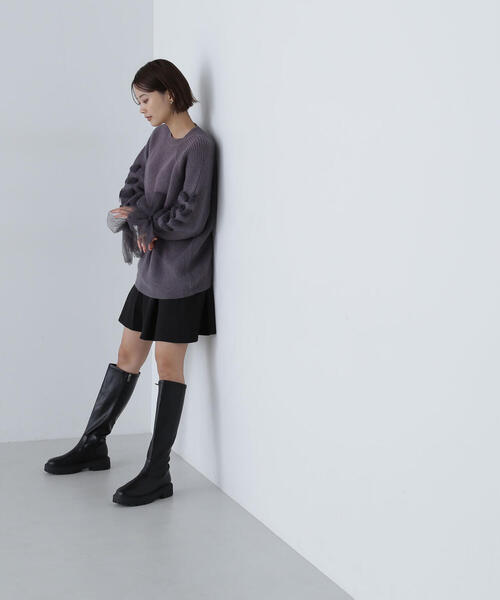 NATURAL BEAUTY BASIC（ナチュラルビューティーベーシック）の「◇ツイルフレアショートパンツ（その他パンツ・レディース・ベージュ/グレー/ブラック・MEDIUM/SMALL）」の9枚目の写真