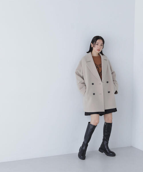 NATURAL BEAUTY BASIC（ナチュラルビューティーベーシック）の「◇ツイルフレアショートパンツ（その他パンツ・レディース・ベージュ/グレー/ブラック・MEDIUM/SMALL）」の13枚目の写真