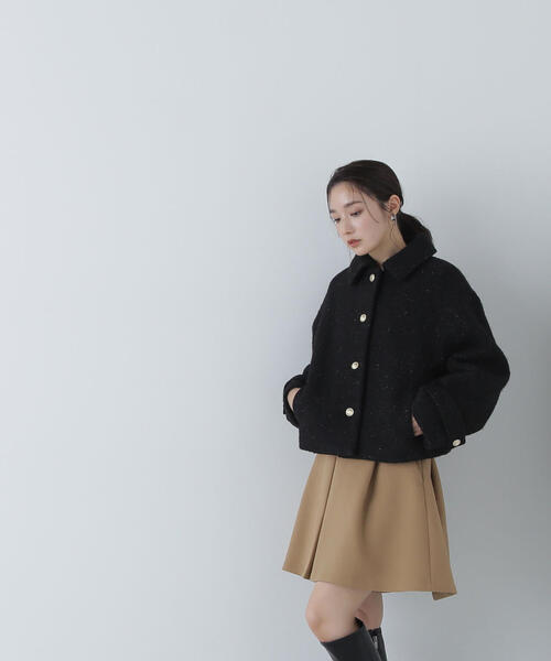 NATURAL BEAUTY BASIC（ナチュラルビューティーベーシック）の「◇ツイルフレアショートパンツ（その他パンツ・レディース・ベージュ/グレー/ブラック・MEDIUM/SMALL）」の3枚目の写真