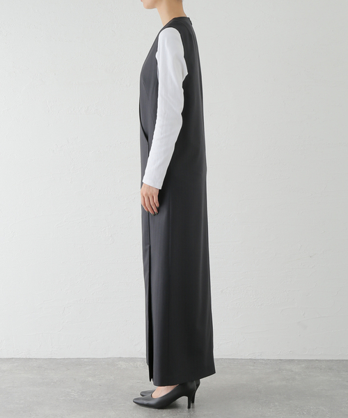 NOBLE　　ELENI/エルニ シャドーストライプストレートワンピース Noble（ノーブル）の「ELENI/エルニ シャドーストライプ