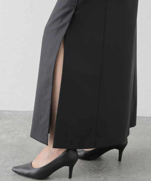 NOBLE　　ELENI/エルニ シャドーストライプストレートワンピース Noble（ノーブル）の「ELENI/エルニ シャドーストライプ