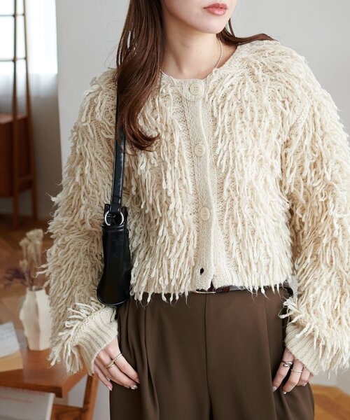 WEB限定】フリンジ2WAYプルオーバー（ニット/セーター）｜DISCOAT