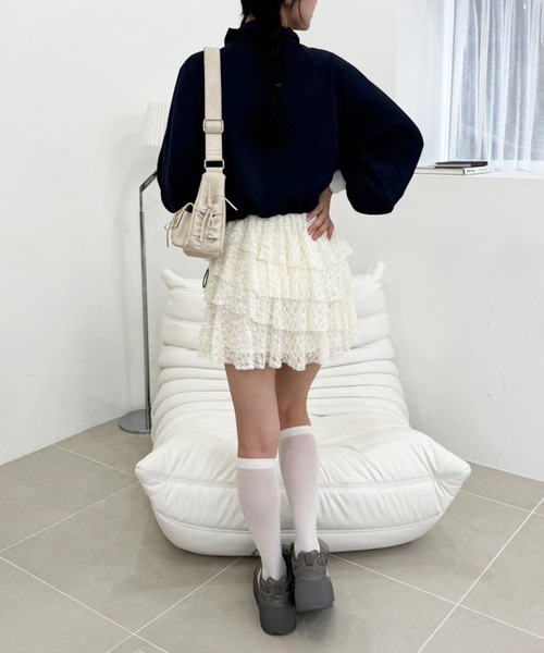 one after another NICE CLAUP（ワンアフターアナザーナイスクラップ）の「【ZOZO限定商品】サイドライントラックジャケット（ジャージ・レディース・ピンク/ネイビー/アイボリー/ブラック・FREE）」の12枚目の写真