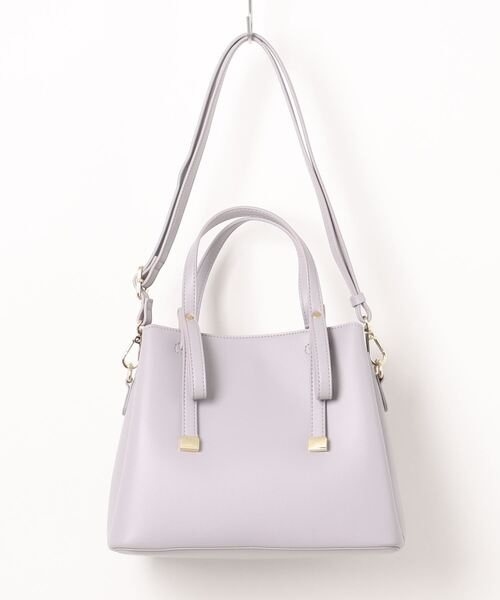 EDIT COLOGNE（エディットコロン）の「リボントートバッグ（ショルダーバッグ・レディース・ブラック/ベージュ/パープル・ﾌﾘ-）」の3枚目の写真