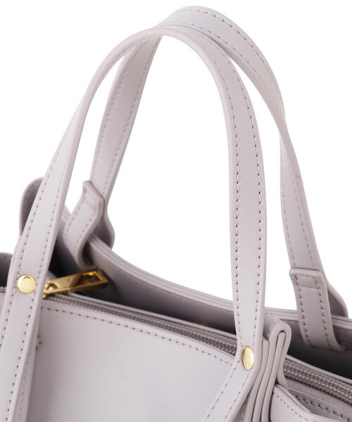 EDIT COLOGNE（エディットコロン）の「リボントートバッグ（ショルダーバッグ・レディース・ブラック/ベージュ/パープル・ﾌﾘ-）」の11枚目の写真