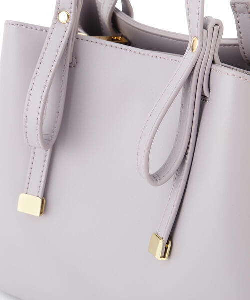 EDIT COLOGNE（エディットコロン）の「リボントートバッグ（ショルダーバッグ・レディース・ブラック/ベージュ/パープル・ﾌﾘ-）」の12枚目の写真